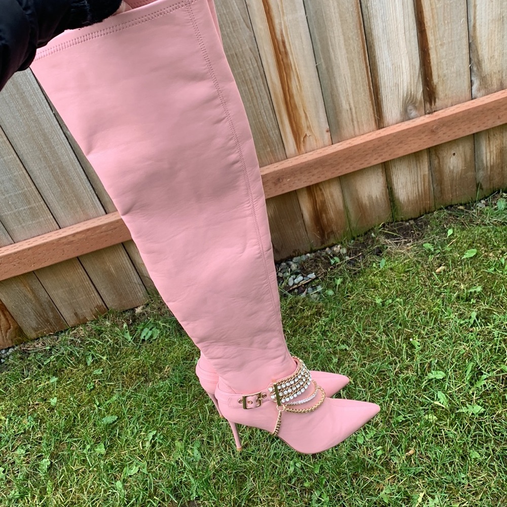 Thigh high boots JEFFREY CAMPBELL pink
